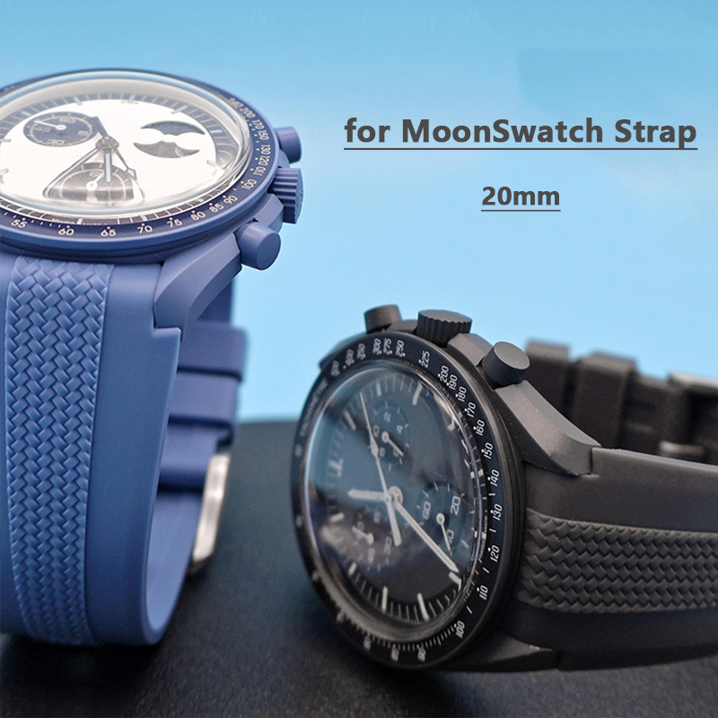 Curved Spring Bar - Rubber Strap for Swatch X Omega