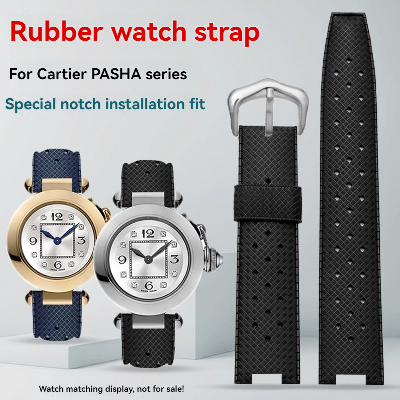 Rubber Men's Watch Strap for C - đánh giá và giá Cartier Watch Ballon Bleu