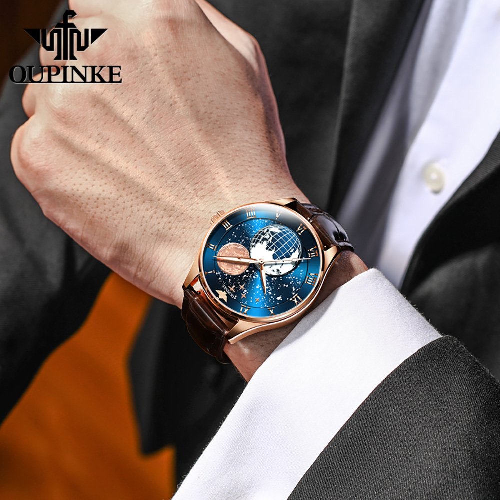 OUPINKE 3177 Man Watch Roman S - đánh giá và giá Omega Watch Constellation