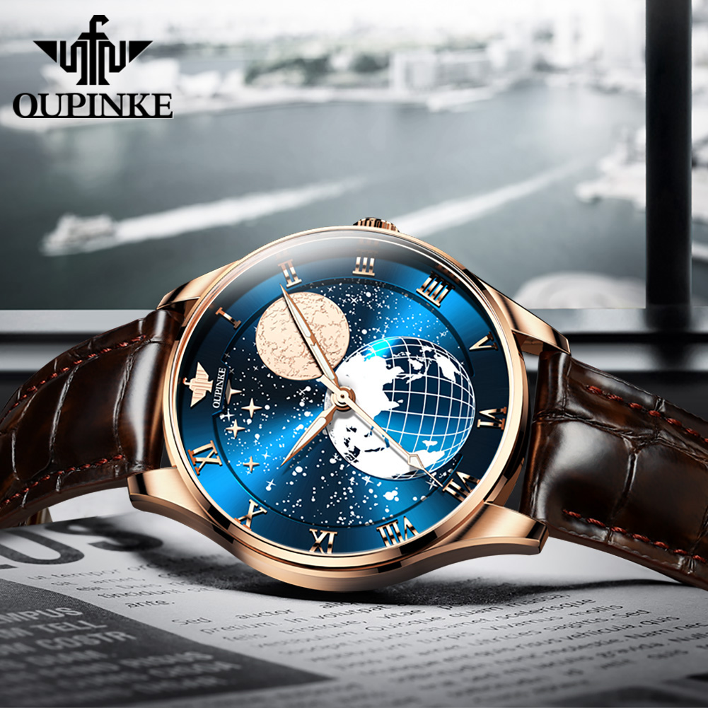 OUPINKE 3177 Man Watch Roman S - đánh giá và giá Omega Watch Constellation